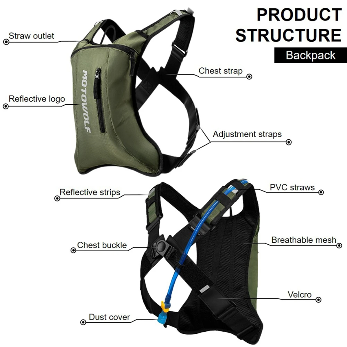Motocicleta ciclismo hidrataçã - Mountain Biking Hydration Pack avaliação e preço